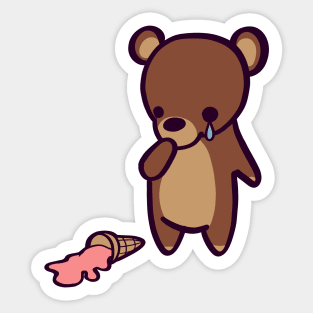 Grizzly Ice Cream Accident Sticker